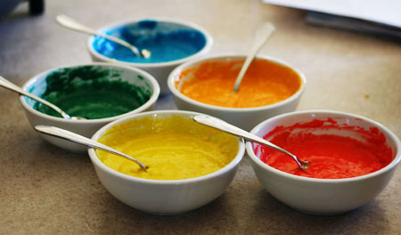 hacer cupcakes de colores