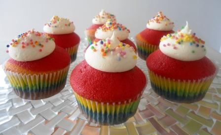 hacer cupcakes de colores